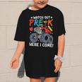 Watch Out Pre-K Here I Come Monster Truck Back To School Graphic Kid T-Shirt