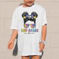 2nd Grade Vibes Messy Hair Bun Girl Back To School First Day Graphic Kid T-Shirt 2nd Grade Vibes Messy Hair Bun Girl Back To School First Day Graphic Kid T-Shirt