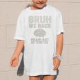 Bruh We Back Brain Red Activated Back To School Performance Graphic Kid T-Shirt