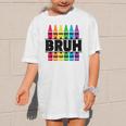 BRUH Back To School Colorful Crayons First Day Of School Graphic Kid T-Shirt BRUH Back To School Colorful Crayons First Day Of School Graphic Kid T-Shirt
