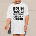 Bruh It's My First Day Of High School Back To School Graphic Kid T-Shirt