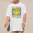 Girls Kindergarten Vibes Smile Face Back To School Kinder Graphic Kid T-Shirt Girls Kindergarten Vibes Smile Face Back To School Kinder Graphic Kid T-Shirt
