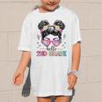 Hello 2nd Grade Messy Bun Girl Back To School First Day Graphic Kid T-Shirt Hello 2nd Grade Messy Bun Girl Back To School First Day Graphic Kid T-Shirt