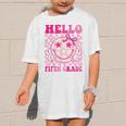 Hello Fifth Grade Coquette Bow Back To School 5th Grade Girl Graphic Kid T-Shirt