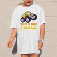 Monster Truck School Bus This Is How I Roll Back To School Graphic Kid T-Shirt