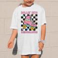 Rolling Into Kindergarten Roller Skating Girl Back To School Graphic Kid T-Shirt