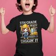 5th Grade Ready For Digging Construction Girl Back To School Graphic Kid T-Shirt
