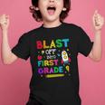 Blast Off Into First Grade Squad First Day Back To School Graphic Kid T-Shirt Blast Off Into First Grade Squad First Day Back To School Graphic Kid T-Shirt