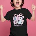 Coquette Bow Happy First Day Of School Back To School Retro Graphic Kid T-Shirt Coquette Bow Happy First Day Of School Back To School Retro Graphic Kid T-Shirt
