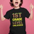 First Day Of 1st Grade Level Unlocked Back To School For Boy Graphic Kid T-Shirt First Day Of 1st Grade Level Unlocked Back To School For Boy Graphic Kid T-Shirt