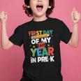 First Day Of My Last Year In Pre-k Back To School Graphic Kid T-Shirt First Day Of My Last Year In Pre-k Back To School Graphic Kid T-Shirt