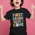 First Grade Here I Come Unicorn Back To School Graphic Kid T-Shirt