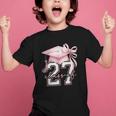 Girls Class Of 2027 Back To School Senior 2027 Coquette Bow Graphic Kid T-Shirt Girls Class Of 2027 Back To School Senior 2027 Coquette Bow Graphic Kid T-Shirt