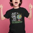 Just a Girl Who Loves Geography Back To School Kids Girls Graphic Kid T-Shirt