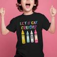 Kindergarten Back To School Crayons Let's Eat Crayon Graphic Kid T-Shirt Kindergarten Back To School Crayons Let's Eat Crayon Graphic Kid T-Shirt