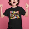 My Last First Day Of Elementary School Groovy Back To School Graphic Kid T-Shirt My Last First Day Of Elementary School Groovy Back To School Graphic Kid T-Shirt