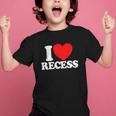I Love Recess Red Heart Back To School Kids Recess Graphic Kid T-Shirt