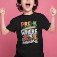 Pre-K Where The Adventure Begins First Day & Back To School Graphic Kid T-Shirt Pre-K Where The Adventure Begins First Day & Back To School Graphic Kid T-Shirt