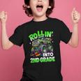 Rollin' Into 2nd Grade Monster Truck Back To School Boys Graphic Kid T-Shirt
