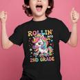Second Grade Back To School First Day Girls Rollin Unicorn Graphic Kid T-Shirt Second Grade Back To School First Day Girls Rollin Unicorn Graphic Kid T-Shirt