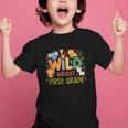 Wild About First Grade Safari Jungle Animals Back To School Graphic Kid T-Shirt Wild About First Grade Safari Jungle Animals Back To School Graphic Kid T-Shirt