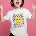 5th Grade Vibes Girls Smile Face Back To School Fifth Grade Graphic Kid T-Shirt