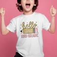 Back To School Hello Second 2nd Grade Leopard Pencil Girl Graphic Kid T-Shirt