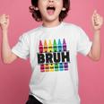 BRUH Back To School Colorful Crayons First Day Of School Graphic Kid T-Shirt BRUH Back To School Colorful Crayons First Day Of School Graphic Kid T-Shirt