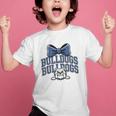 Bulldogs Mascot Team Spirit Sports Fan Back To School Graphic Kid T-Shirt Bulldogs Mascot Team Spirit Sports Fan Back To School Graphic Kid T-Shirt