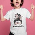 Custodian Life Messy Bun Hair Glasses Leopard Back To School Graphic Kid T-Shirt Custodian Life Messy Bun Hair Glasses Leopard Back To School Graphic Kid T-Shirt