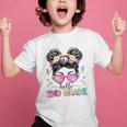 Hello 2nd Grade Messy Bun Back To School First Day Girl Kids Graphic Kid T-Shirt