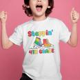 Steppin Into Fourth Grade Back To School First Day 4th Grade Graphic Kid T-Shirt