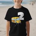 2nd Birthday School Bus Kids Back To School Themes Party Graphic Kid T-Shirt