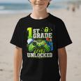 Back To School 1st First Grade Level Unlocked Gamer Kid Graphic Kid T-Shirt Back To School 1st First Grade Level Unlocked Gamer Kid Graphic Kid T-Shirt