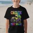 Back To School Boy Dinosaur I'm Ready To Crush First Grade Graphic Kid T-Shirt