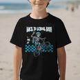 Back To School Bruh Boy Skeleton Riding On a BMX Bike Graphic Kid T-Shirt