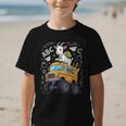 Back To School Goat School Bus 100 Days Of School Graphic Kid T-Shirt