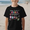 Battery Life Of A Media Specialist Back To School Graphic Kid T-Shirt Battery Life Of A Media Specialist Back To School Graphic Kid T-Shirt