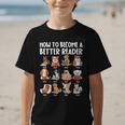 How To Become a Better Reader Dog Back To School Graphic Kid T-Shirt How To Become a Better Reader Dog Back To School Graphic Kid T-Shirt