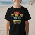 Bruh It's My Last First Day Senior 2026 Back To School Graphic Kid T-Shirt