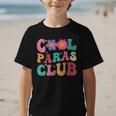 Cool Paras Club Paraprofessional Groovy Back To School Graphic Kid T-Shirt