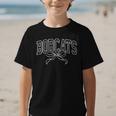 Coquette Bow Bobcats Back To School Team Spirit Graphic Kid T-Shirt