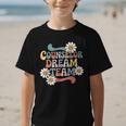 Counselor Dream Team Retro Back To School Counselor Squad Graphic Kid T-Shirt