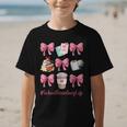 Cute Coquette Bows School Secretary Life Back To School Graphic Kid T-Shirt