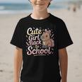 Cute Girl Back To School Capybara First Day Of School Kids Graphic Kid T-Shirt Cute Girl Back To School Capybara First Day Of School Kids Graphic Kid T-Shirt