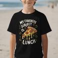 My Favorite Subject Is Lunch Pizza Back To School Graphic Kid T-Shirt