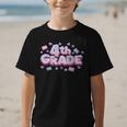 First Day Of 4th Grade Girls Coquette Bow Back To School Graphic Kid T-Shirt First Day Of 4th Grade Girls Coquette Bow Back To School Graphic Kid T-Shirt