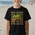 First Day Of 4th Grade Level Begins Back To School Girl Boy Graphic Kid T-Shirt First Day Of 4th Grade Level Begins Back To School Girl Boy Graphic Kid T-Shirt
