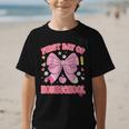 First Day Of Homeschool Coquette Back To School Girls Graphic Kid T-Shirt First Day Of Homeschool Coquette Back To School Girls Graphic Kid T-Shirt