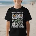 Fourth Grade Dream Team Back To School Boho Flower 4th Grade Graphic Kid T-Shirt